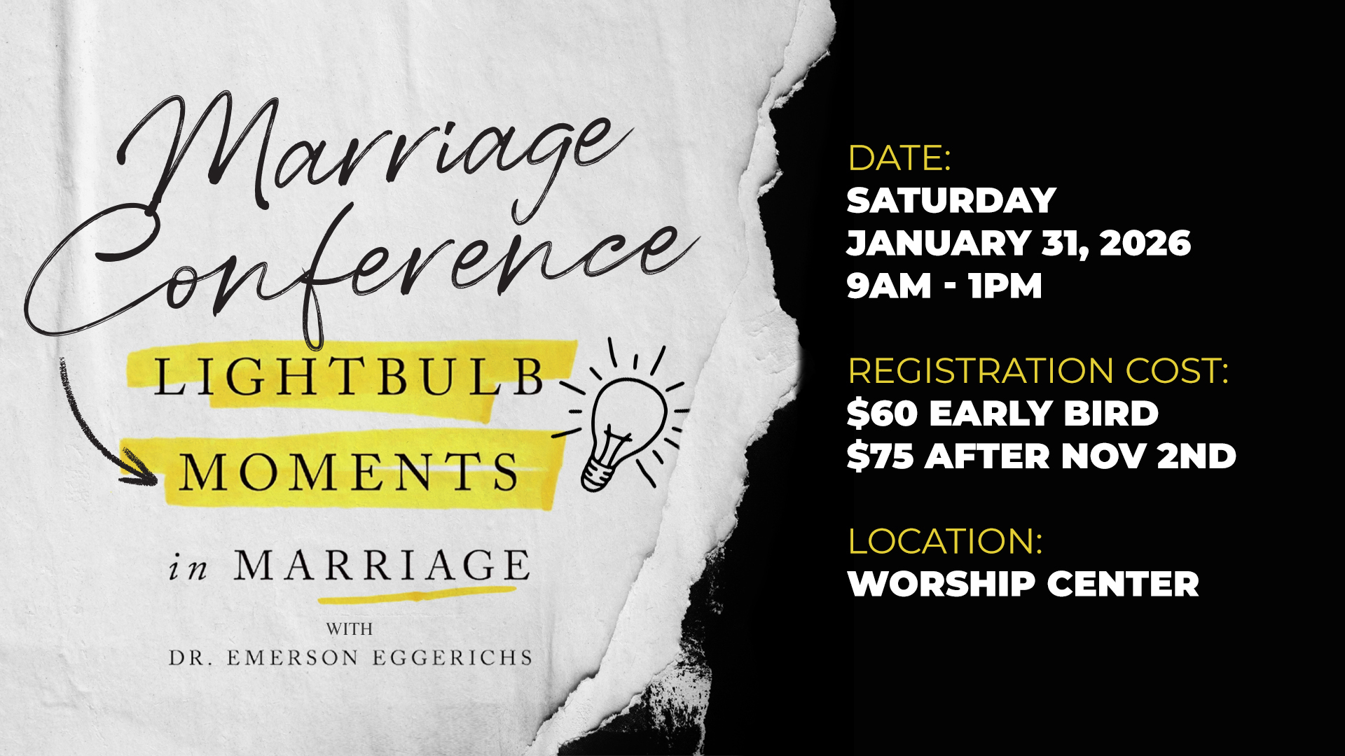 Marriage Conference with Dr. Emerson Eggerichs
